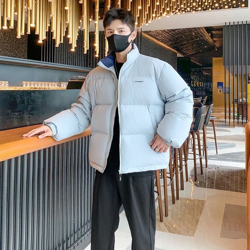 2025INS大人気 新作 流行り ショート丈 ファッション グリーン 中綿ジャケット メンズ ゆったり 厚手 ダウンコート