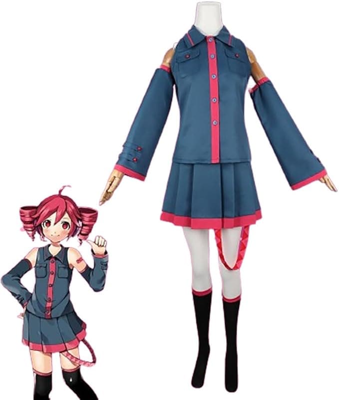 コスプレ衣装 重音テト コスプレ 衣装 ねんどろいど utau 重音 テト Kasane Teto コスプレ イベント ハロウィン 文学際 学園祭 アニメ 大人 撮影 コスプレ衣装 ４点セット 可愛い