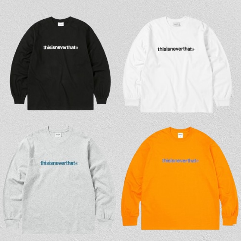 T-LOGO L/S TEE 長袖 ドロップショルダー Tシャツ カットソー（8タイプ）