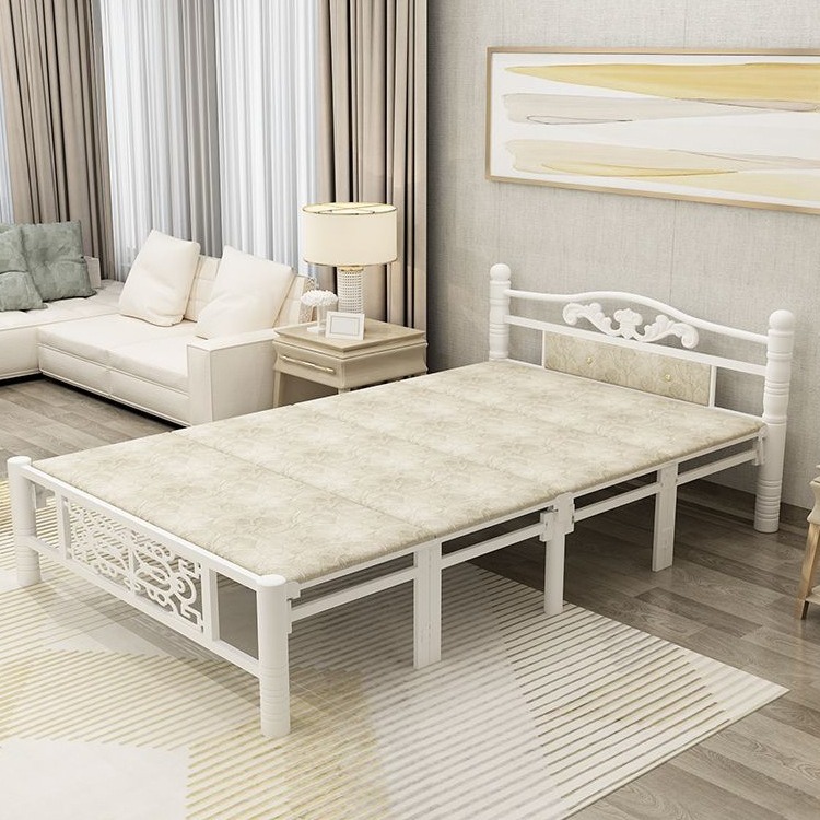 折叠床家用双人床出租屋午休午睡简易便携成人铁床结实耐用单人床