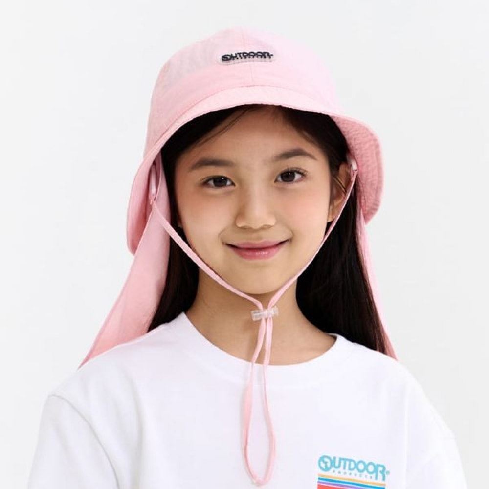 [アウトドア用品キッズ] ハサムネックカバーバケットハット (ライトピンク) OD250AAC04_LPK