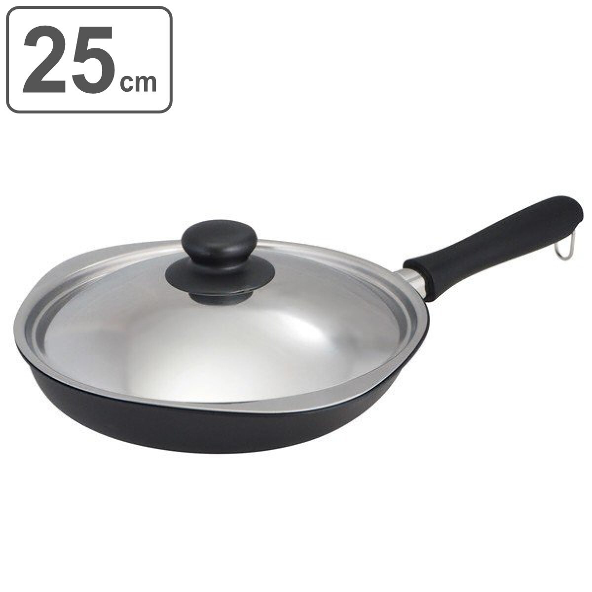 柳宗理 マグマプレート 鉄フライパン 25cm 蓋付き IH対応 ガス火 IH 対応 鉄製フライパン 浅型フライパン 炒め鍋 片手鍋 フタ付き 25センチ 鉄鍋 鉄なべ 浅型 調理器具 日本製