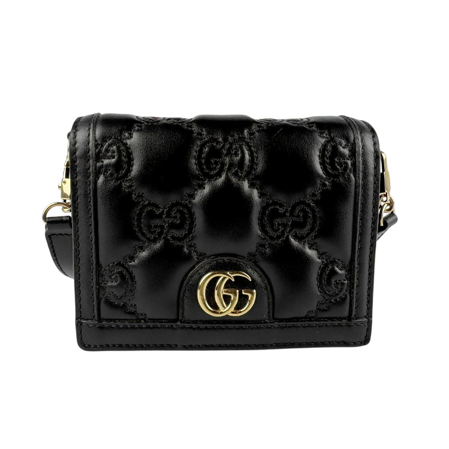 グッチ GUCCI ショルダーバッグ GGマーモント レザー ブラック ユニセックス 723777 z5930