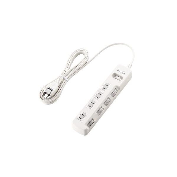 (まとめ)エレコム 一括＆個別スイッチ付 省エネタップ T-E7A-2430WH(×3セット)