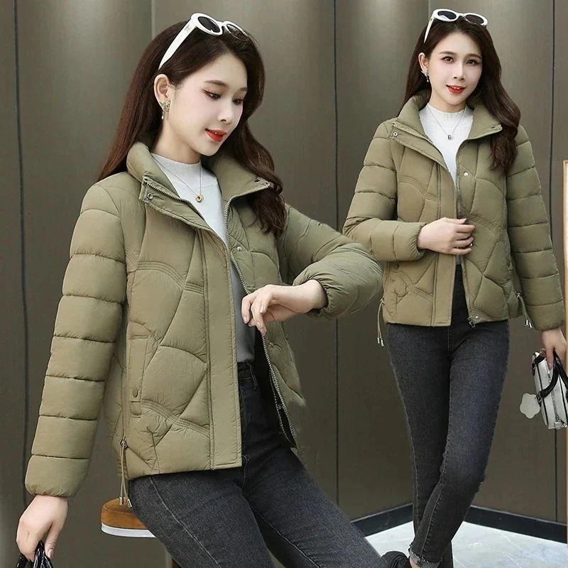 防寒 新 若層EC621 女性用 韓国版 中綿 韓国風 レディース 中綿コート ショート丈 軽い ダウンジャケット 厚手 小コート 24 日常使い人気