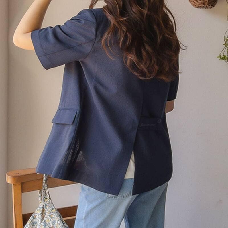 [再販][半袖バージョン][LABEL] エティモス バックビゾ レタリング 袖カラー ラックスジャケット