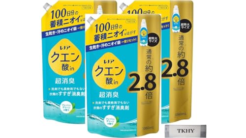 レノア 液体クエン酸in超消臭リンス消臭剤 フレッシュグリーン つめかえ用 1080ml (フレッシュグリーン つめかえ用 1080ml×3袋) 5,187円