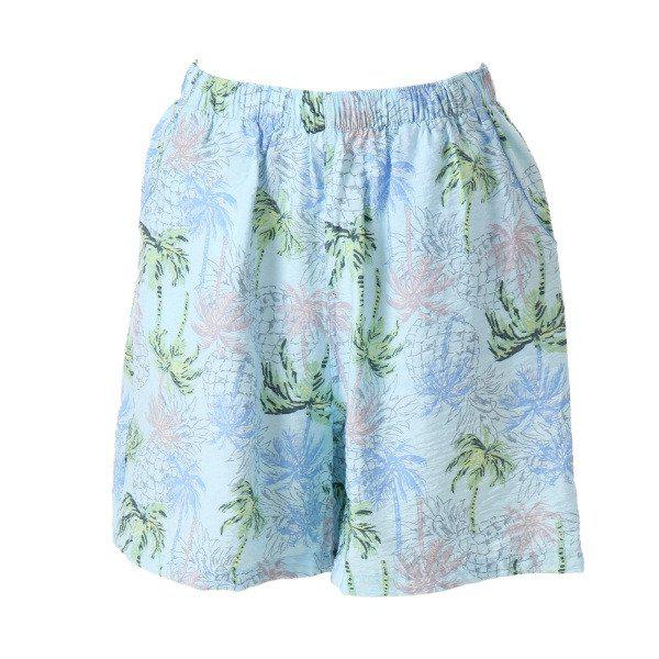 ヤシの木柄ショートパンツ レディースパジャマ BU(VEPS112W)_CA