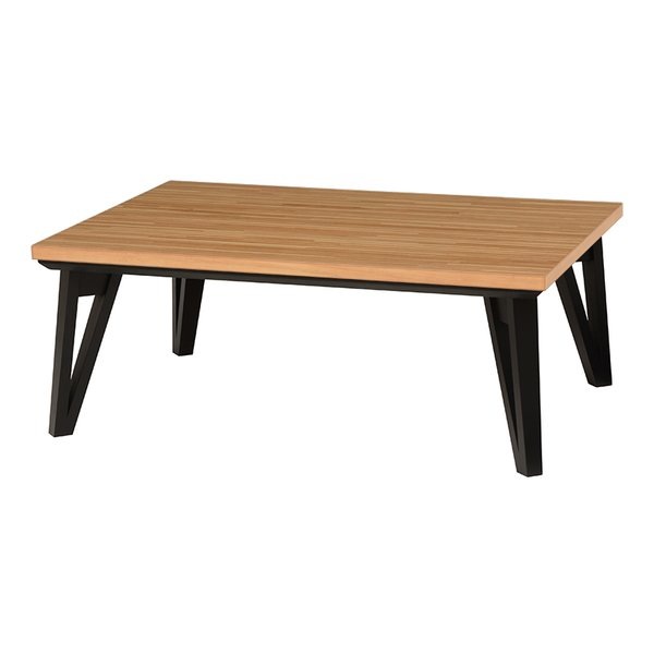 リビングコタツ 105×75cm ナチュラル 寄木細工調 ルーン105NA