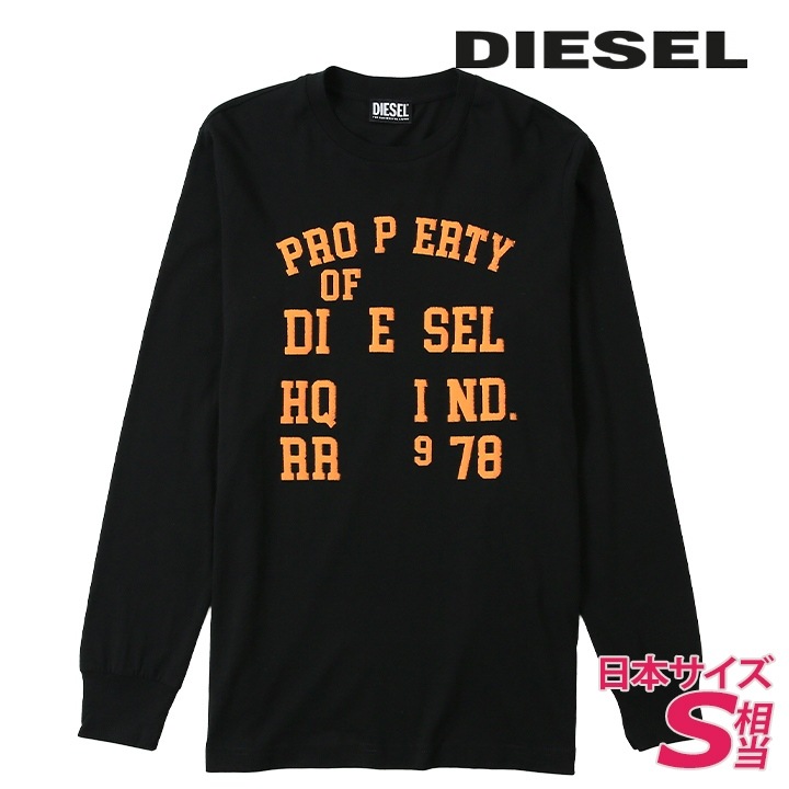 長袖Tシャツ カットソー メンズ T-JUST-LS-K1 パフプリント コットン die-m-t-g4-19r