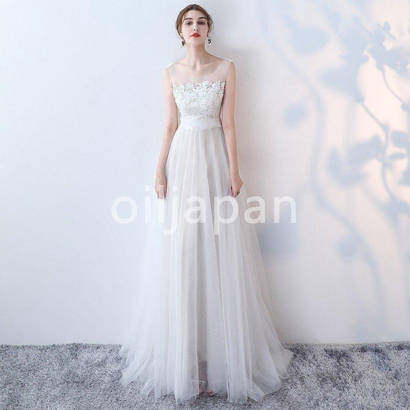 ウエディングドレス ウェディングドレス 二次会 ドレス 花嫁 aライン 白 ワンピース 結婚式 演奏会 フォーマルドレス サッシュリボン 6,864円