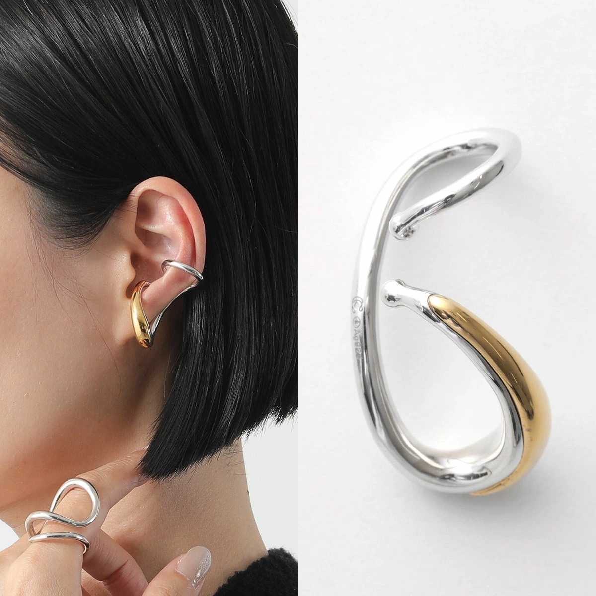 Charlotte Chesnais シャルロットシェネ イヤーカフ Mirage Blow Ear Cuff 25BO133VEAR レディース イヤカフ 片耳販売 アクセサリー ARGENT＆VE