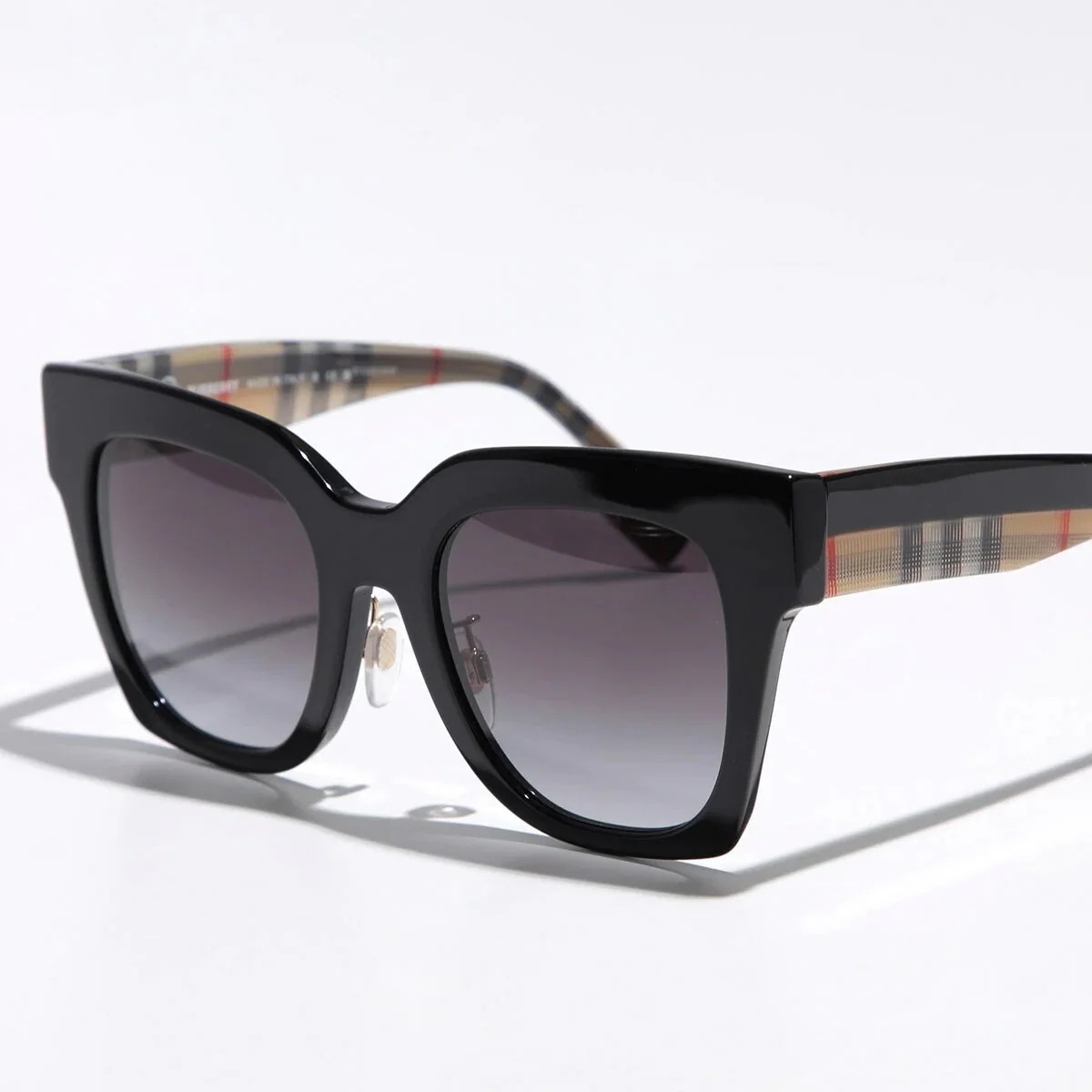 BURBERRY バーバリー サングラス B 4364-F レディース バタフライ型 フルリム バーバリーチェック ロゴ アイウェア セルフレーム 3942/8