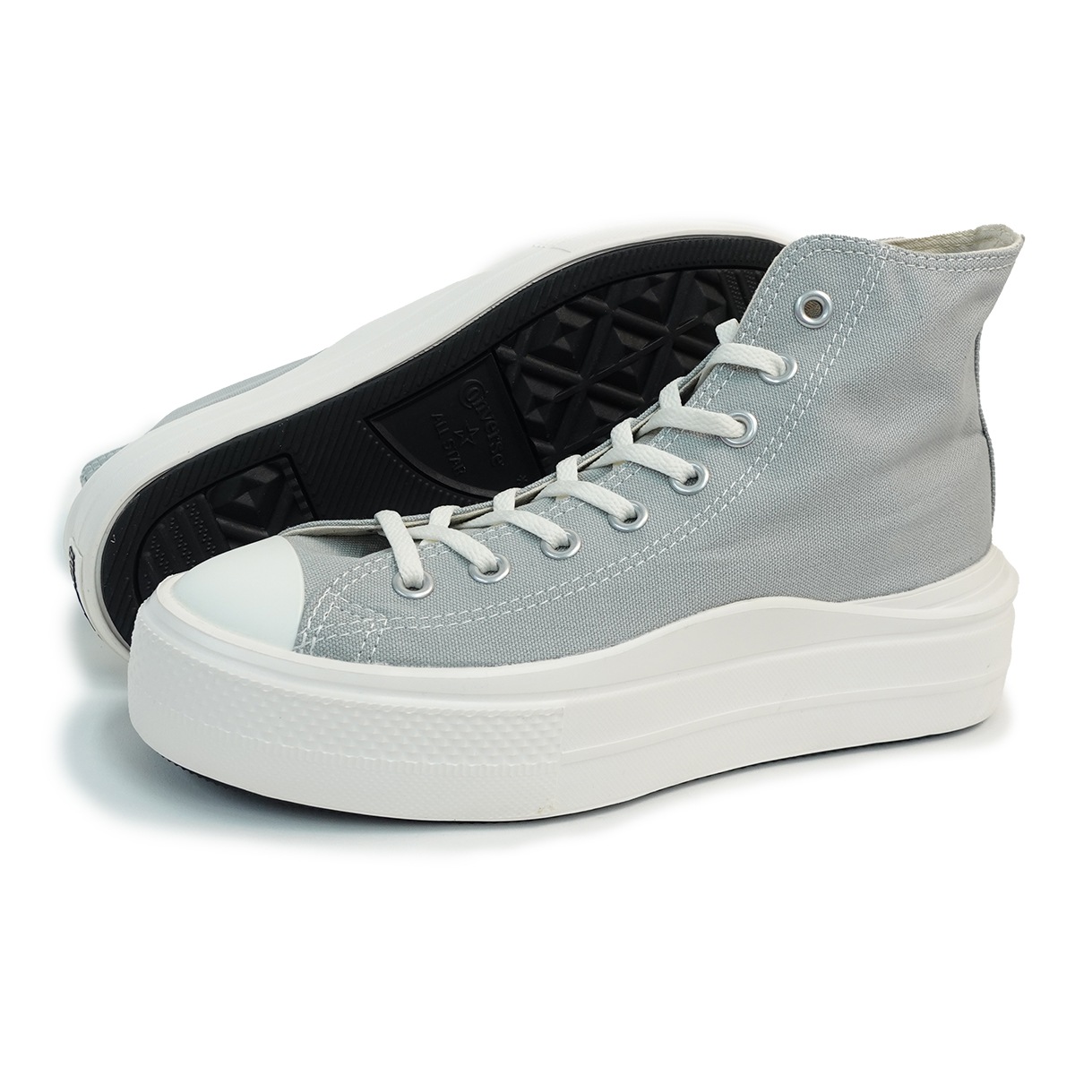 スニーカー ハイカット 厚底 軽量 レディース オールスター ライト PLTS II HI ライトグレイ グレー