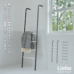 \送料無料/ ラダーハンガー 収納 立て掛け ハンガーラック Liebe:リーベ 幅48×奥行き24.5×高さ161cm 省スペース ラック バッグ 帽子 衣類収納 収納 スチール 軽量