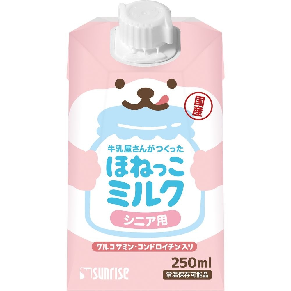 （まとめ買い）牛乳屋さんがつくった ほねっこミルク シニア用 250ml 犬猫用フード [x24]