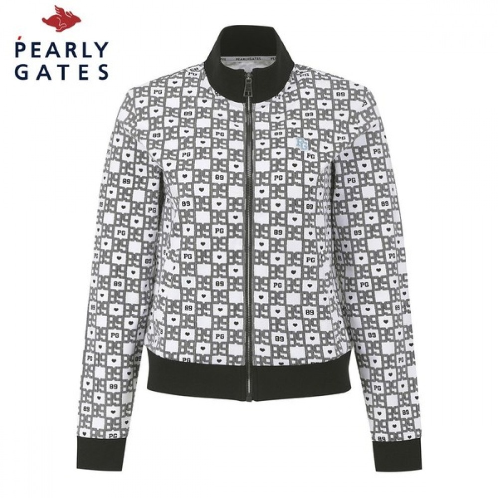 [Paris Gates] レディースロゴストレッチジップアップ長袖Tシャツ