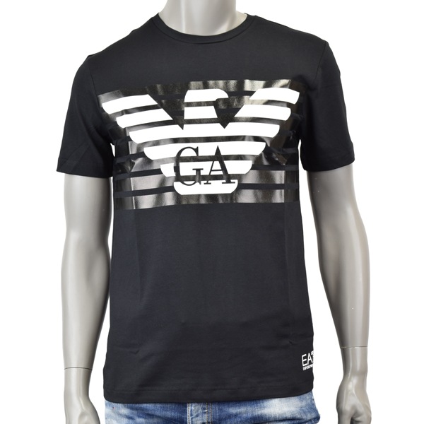 あなたにおすすめの商品 ビッグ エンポリオアルマーニ EA7 イーグル Tシャツ/ブラック ロゴ 半袖シャツ