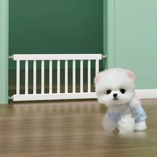 Jiza ペットゲート 犬用バリアゲート ペットフェンス 高さ44cm ベビーゲート 間仕切り ドアストッパー ペット侵入防止 (取付幅78-84cm) ホワイト