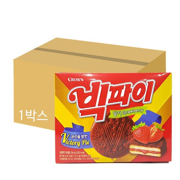 クラウン ビッグパイ イチゴ 216g x 12個 1ボックスパイ