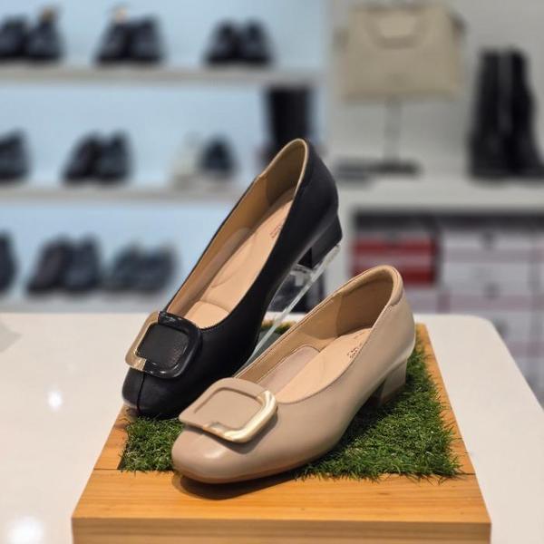 セーブゾーン04 女性コンフォートセミスクエアゴールド装飾3cm ベージュ dsidjsdnsdjP423 (S41552067)