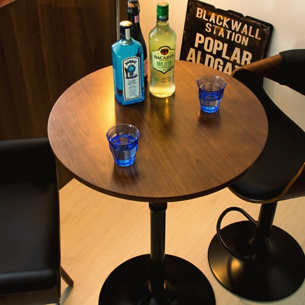 ラウンドハイテーブル 径60cm バーテーブル カフェテーブル