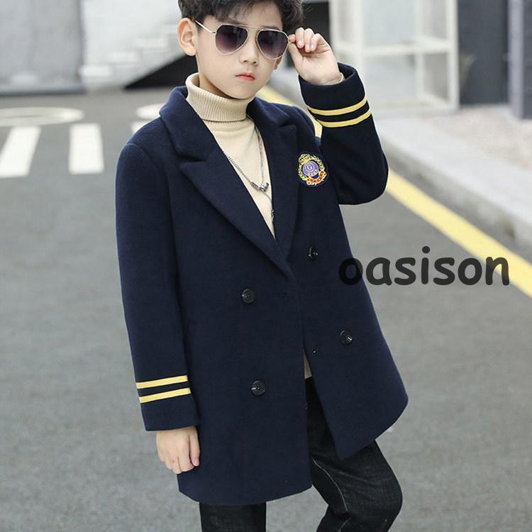 チェスターコート キッズコート ミドル丈 秋冬 ラシャコート 男の子 子供服　ジュニア　アウター　ジャケット　キッズ　中綿コート 防寒