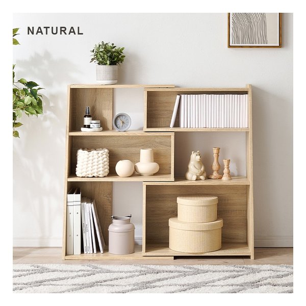 スライドラック RCC-1130 幅60100×奥行31×高さ90cm ナチュラル RCC-1130NA