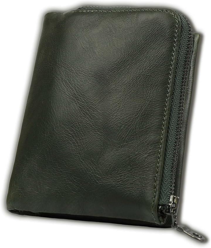 第三世代 財布 メンズ 二つ折り 本革 YKK製 牛革 大容量 小銭入れ RFID磁気防止 一流の財布職人が作る 父の日 入学 卒業 進級進学 誕生日 バレンタイン 贈り物 (グリーン)