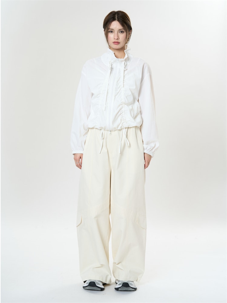 激安セール レディース サイドドローストリング プリーツデザイン UVカット 薄手軽量 通気性ジャケット アウトドア 通勤対応 春夏アウター