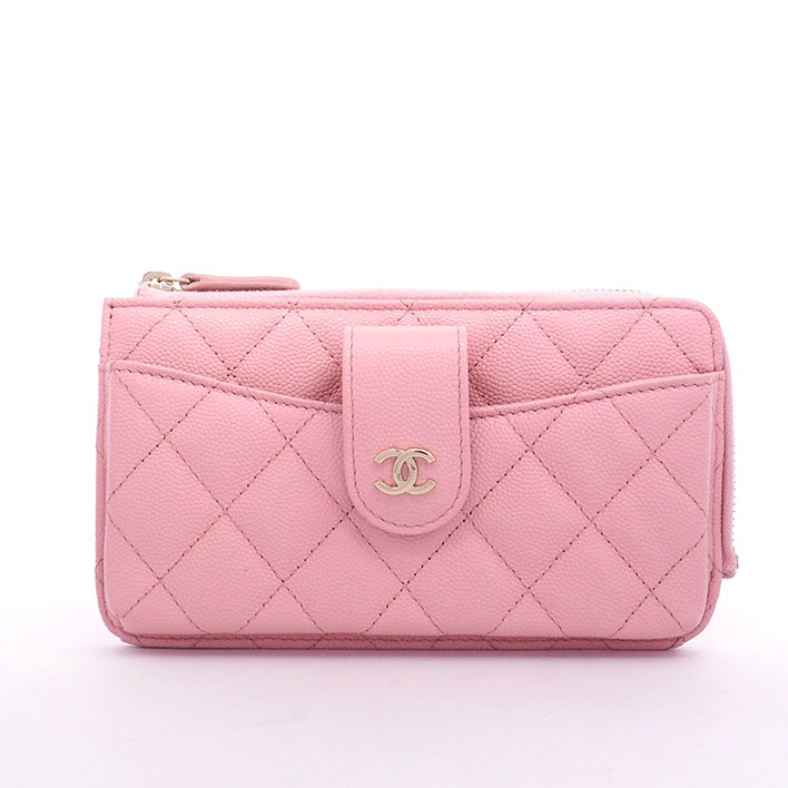 【美品】シャネル タイムレスクラシック ココマーク カードケース ウォレット マトラッセ 【スマートフォンケース】 129,800円