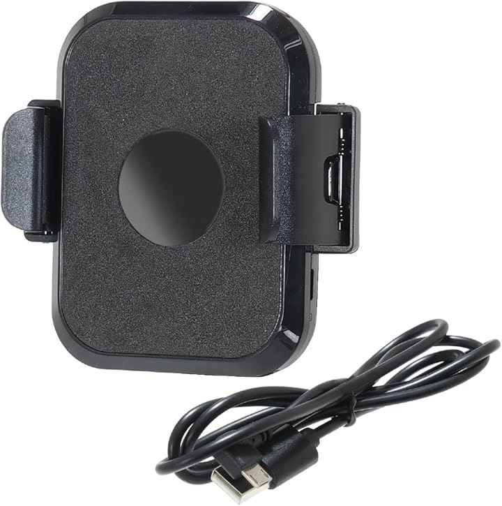 ワイヤレス充電付ホルダー BSA30 汎用品(ブラック, 本体サイズ:90(高さ)x122(幅)x45)