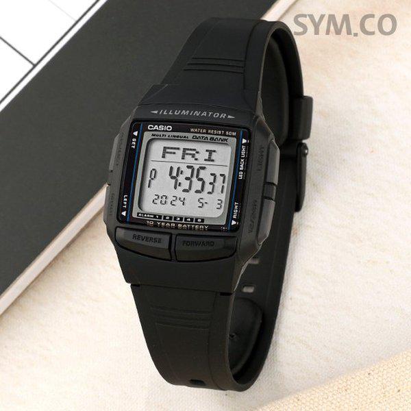 DB-36-1A データバンク スクエア デュアルタイム デジタル メンズ ウレタン 腕時計 d