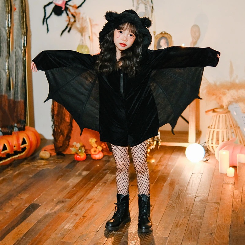 2025ハロウィン子供用コスチュームコウモリ悪魔動物パーティーカーニバルコスプレ子供服パフォーマンスコスチューム