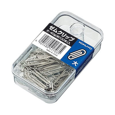 他サイト： メール便発送 ゼムクリップ プラケース入 大（28mm） 約100本入 クリ-1の商品画像