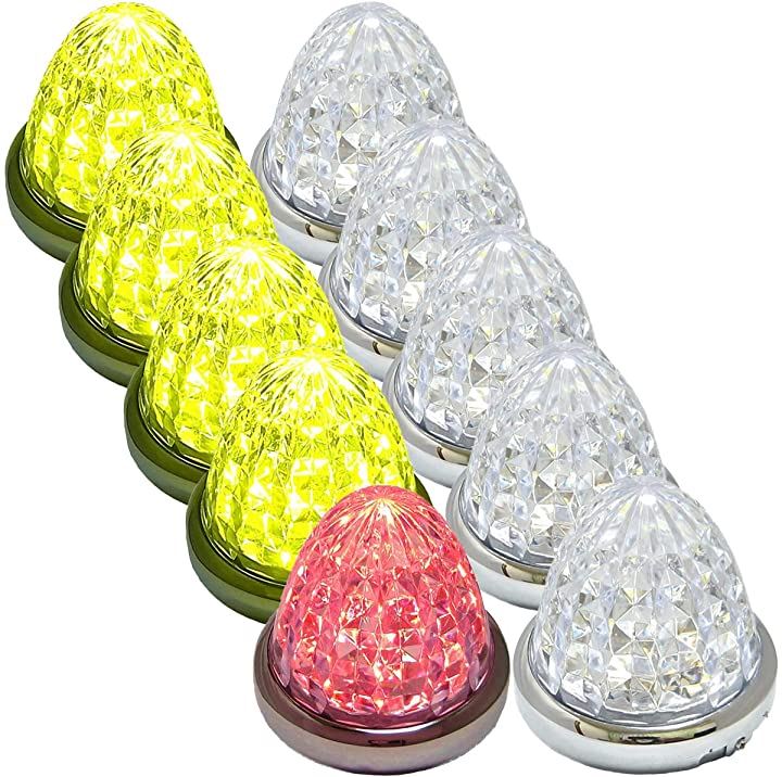 カスタマイズ 24V トラック用 LED マーカーランプ サイド 8面クリスタルカット仕様 16LE