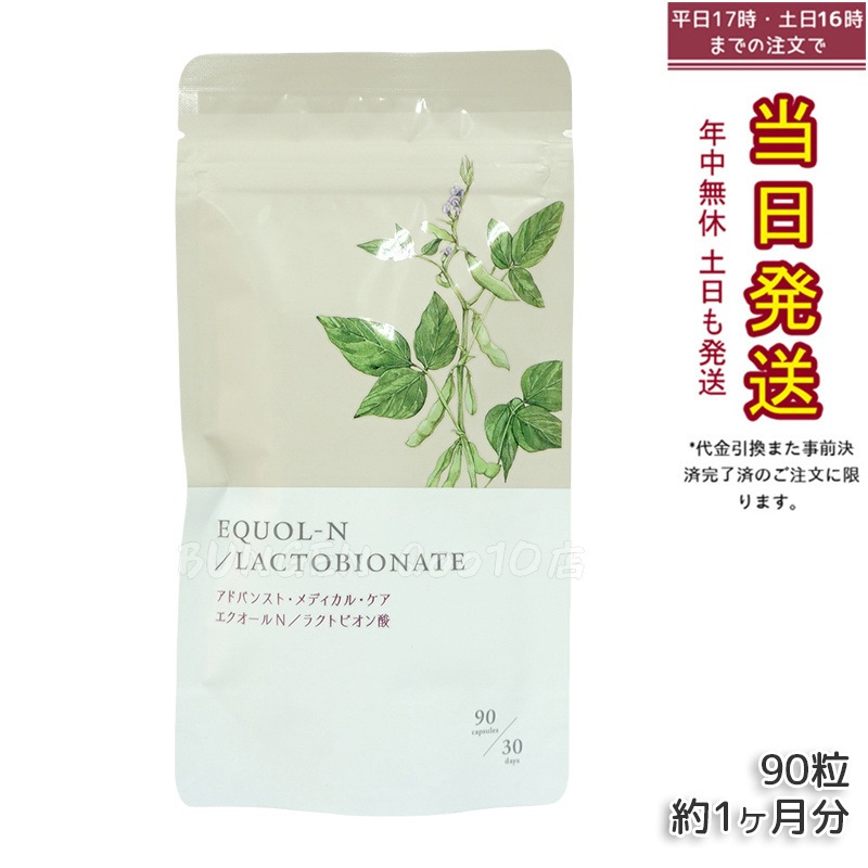 エクオールN ラクトビオン酸配合 90粒 約1ヶ月分 サプリメント エクオール サプリ 大豆イソフラボン
