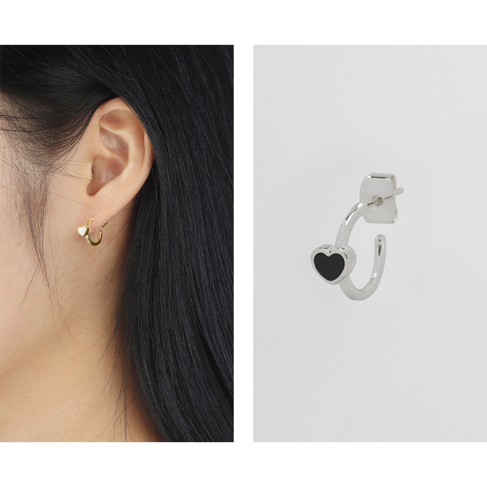 ラブバンドイヤリング/シンプルアクセサリー 人気ジュエリー 韓国ファッション 2022年新作 韓国の人気ブランド