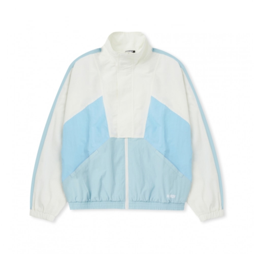 NERDY スポーティーカラーブロックウィンドブレーカースカイブルー