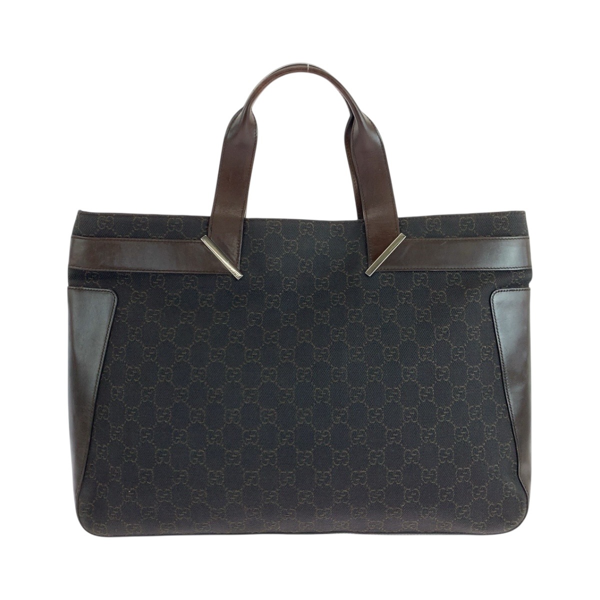 美品 ダークブラウン シルバー金具 GGキャンバス 73982 トートバッグ ショルダーバッグ レディース 504536 27,430円