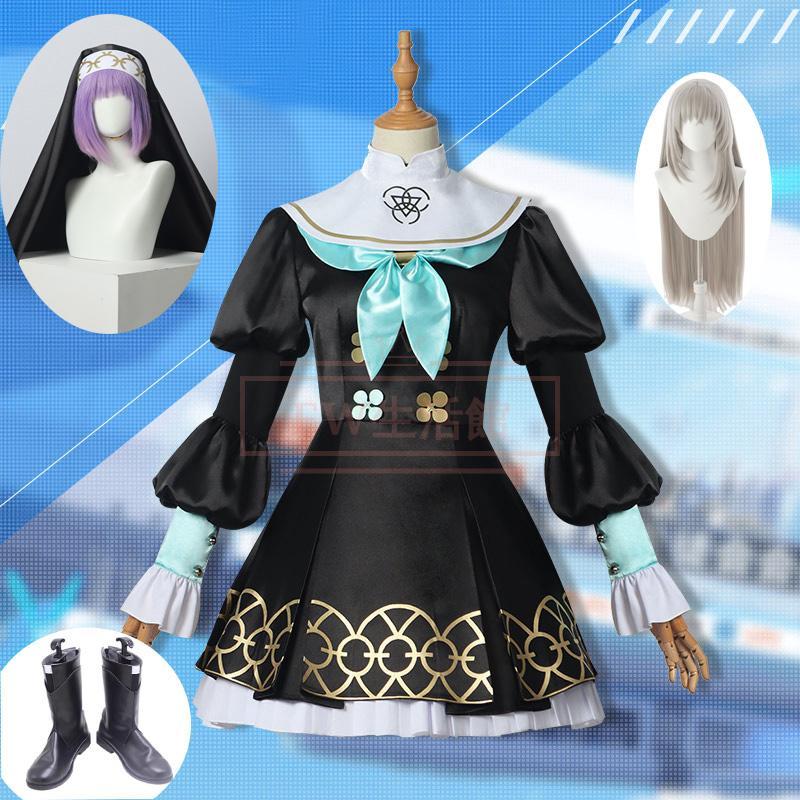 ブルーアーカイブ-Blue Archive- 歌住サクラコ 桜子 コスプレ衣装 ウィッグ 靴 コスチューム 演出服 アニメ ゲーム ハロウィン 変装