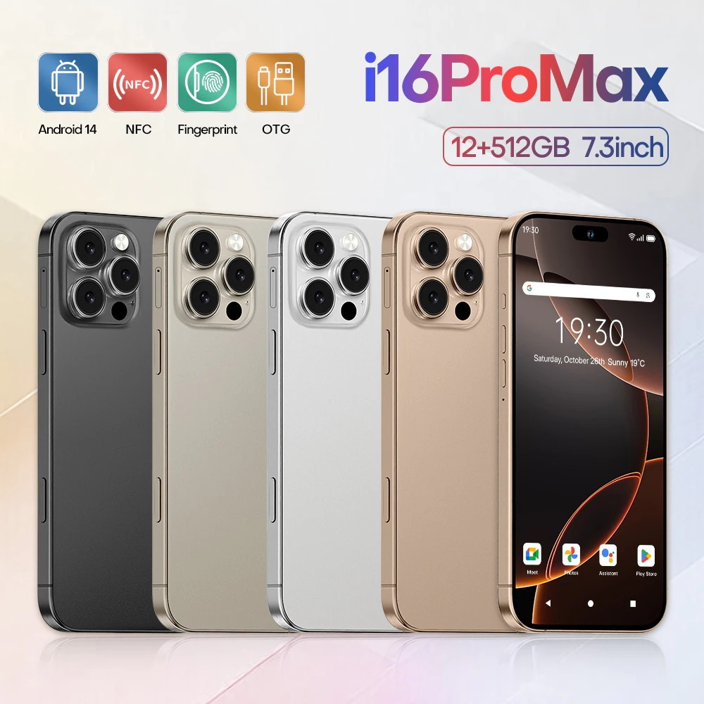 スマホ 本体 i16proMax Android15 スマートフォン 7.3インチ 12+256GB 10000mAh 108MP デュアルカメラ コスパ最高 新品 2025