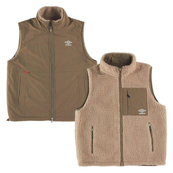 オンアンドオフ フリース リバーシブル ベスト UP423CWVO1-BEI0