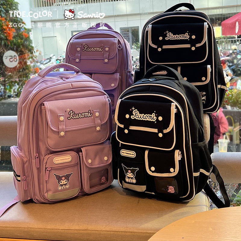 本物のクロミ小学校バッグ 3-6 レベル脊椎保護と負担軽減子供と女の子のバックパック