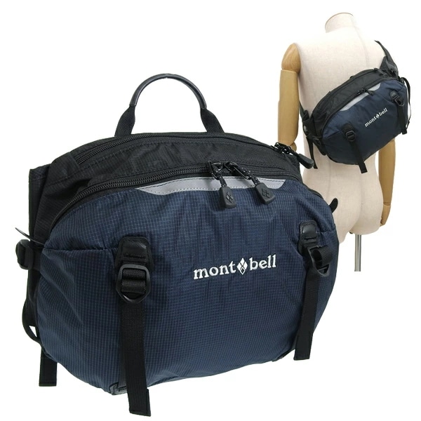 モンベル バッグ メンズ レディース ボディバッグ 7L ナイロン ネイビー Trail Lumbar Pack 7 R7TLPDKNV mont-bell