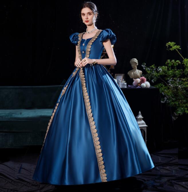 【目玉商品～超人気】お姫様ドレス 礼服 ロングドレス 演劇 ステージ 舞台 王族服 華やか 演奏会 ジュリエット 舞踏会 ワンピース 中世貴族風 パーティードレス 宮廷 ドレス 貴族ドレス 貴婦人 プ