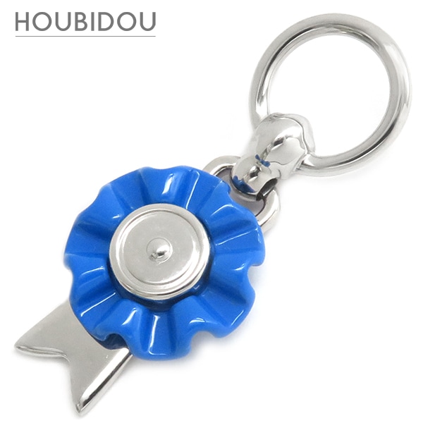 エルメス スカーフリング ツイリーリング フロット メタル ブルー×シルバー シルバー金具 表彰リボン リボンモチーフ 【中古】