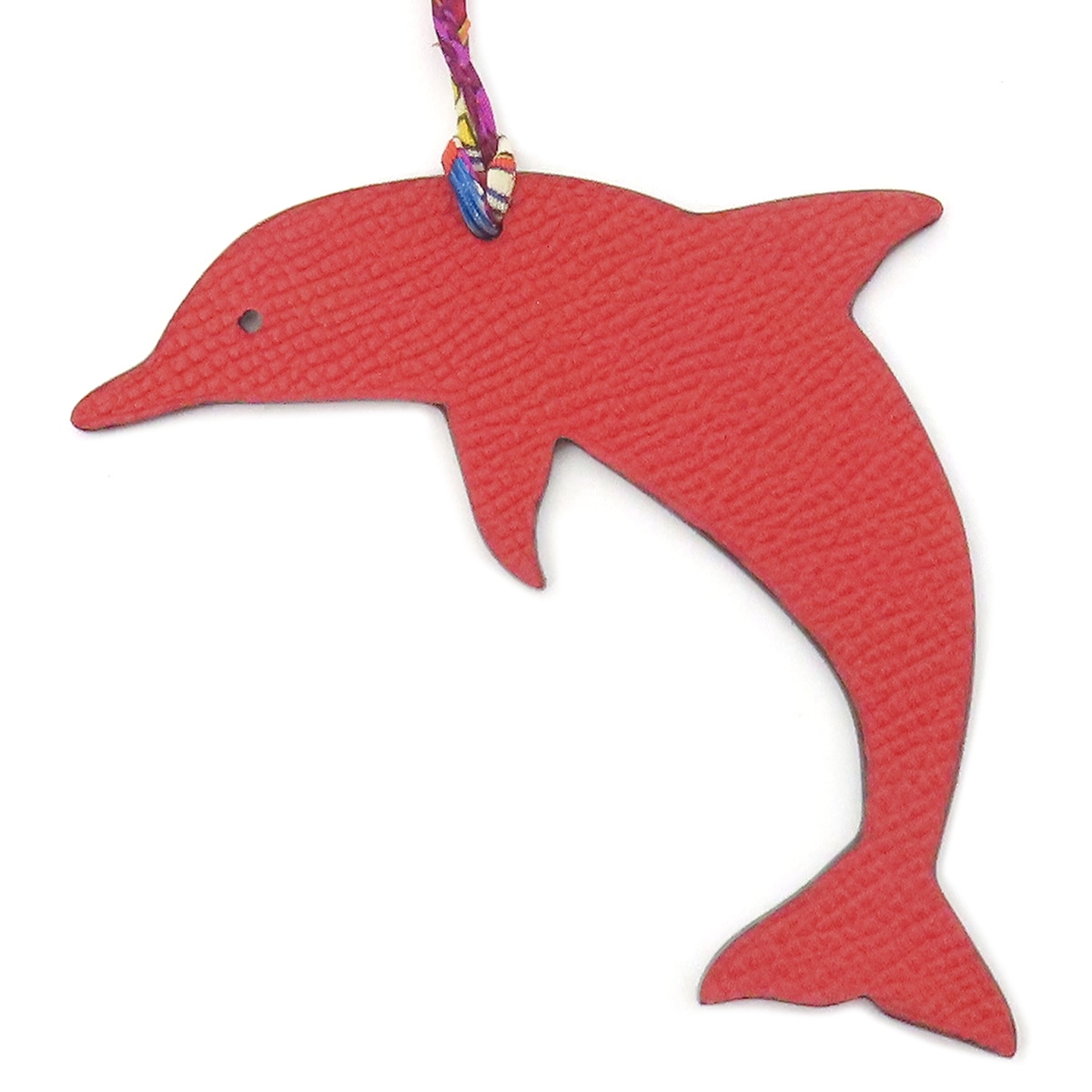 エルメス HERMES チャーム プティアッシュ イルカ ヴォーエプソン トゴ レッド×パープル バッグチャーム petit H 赤 紫 【中古】