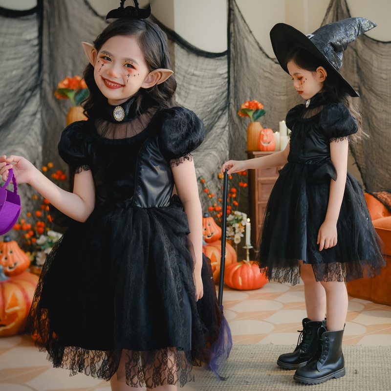ハロウィン衣装 子供用 コスプレ ゴースト 花嫁 ゴシック ヴァンパイア ドレス ゾンビ 魔女 エルフ スカート