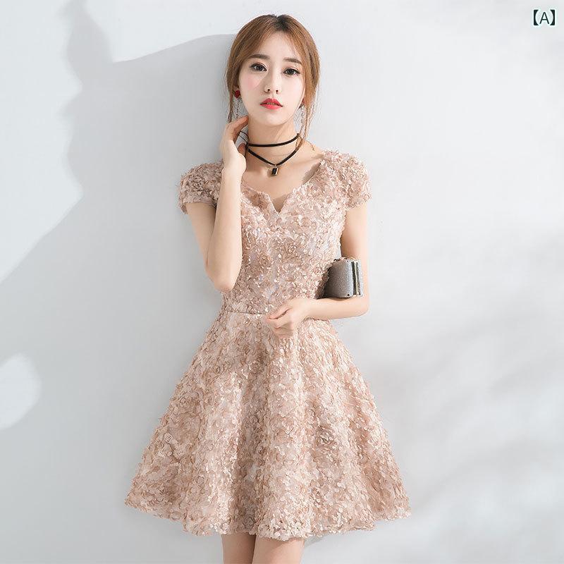 ドレス　パーティー　レディース 小さい イブニングドレス 2025の パーティー 誕生日 ドレス フレンチ ドレスは 普段着と して 着用 できます